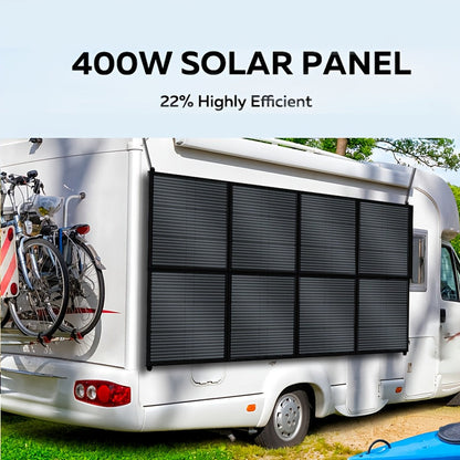 Monocrystalline High Power Solar Panel, 400W/200W/100W Portable Solar Panel, Foldable Solar Blanket, Solar Cell Efficiency Up To 23%, Suitable For Outdoor Adventure Boat Power Station, Garden, Courtyard, Roof, Camping RV Solar Generator