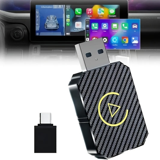 Wireless CarPlay Adapter - Mini Plug & Play Wired to Wireless CarPlay Dongle for Apple iPhone, Low Latency, Fast Stable Connection, 12-24V USB Powered, No Battery, 2025 Upgraded