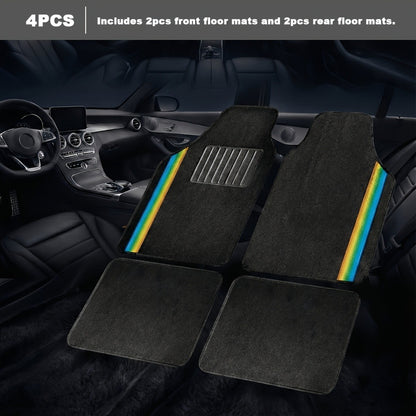 Crystal Bling Car Floor Mats for Women – Sparkling Diamond & Flash Glitter Universal Non-Slip Waterproof Auto Floor Pads, Fashionable Car Interior Accessory, 4/8pcs Set, Great Christmas Gift