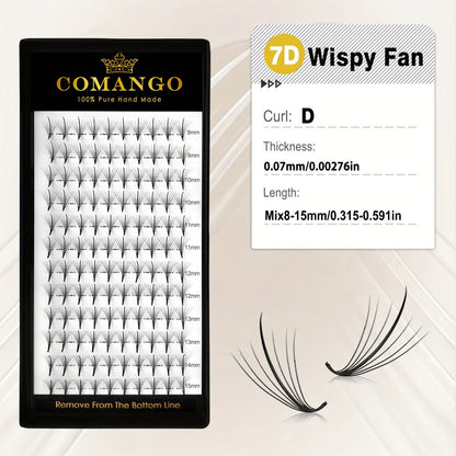 120-Fan Tray Premade Volume Lash Extensions 5D 7D 9D Wispy Faux Mink Eyelash Extensions C D Curl Mix 8-15mm