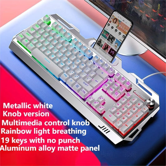 RGB Gaming Keyboard and Mouse Combo Wired USB – Backlit Ergonomic Keyboard & Mouse Set for PC Desktop Laptop Windows, Plug and Play, Universal Compatibility for Gaming & Office