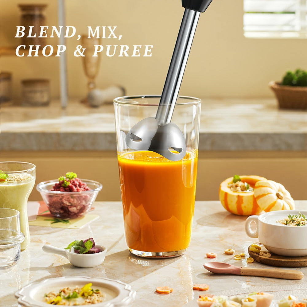 400W Immersion Blender with Two-Button Control, Detachable Shaft and 38 cm Black Handheld Body