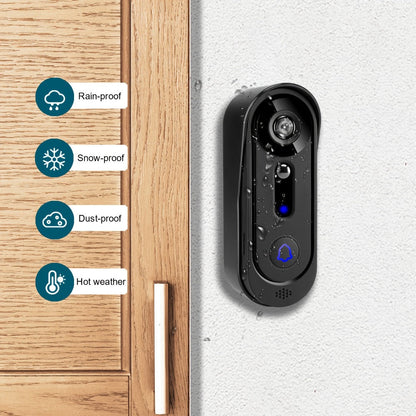 Video Doorbell 1080p Wireless Camera with 166-Degree View, Night Vision, Two-Way Audio and Indoor Chime