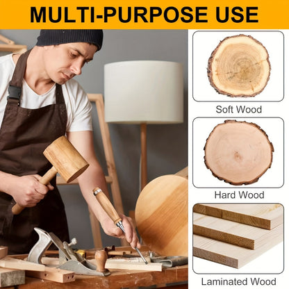 Wood Chisel Set 4pcs – CR-V Steel Woodworking Chisels 6/12/18/24mm, Professional Wood Carving & Carpentry Hand Tools for Beginners and Experts