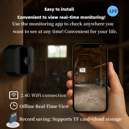 Indoor Security Camera with Built-In AP Hotspot, Color Night Vision, Two-Way Audio and Four Model Options