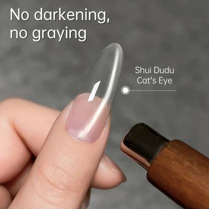 Two-Piece Cat Eye Gel Polish Set with Water Dudu and Ice Crystal Colors in Photo-Frame Bottles