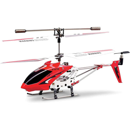 Syma S107G RC Mini Helicopter 3.5 Channel Infrared Gyro Stable Hover Indoor Remote Control Helicopter – USB Rechargeable, Beginner Friendly, Red Blue, Kids Teens Adults Gift