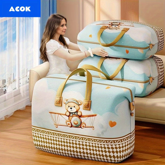 Large Capacity Moisture-Proof Storage Bag for Blankets, Clothes & Bedding – Extra Large Organizer Bag for Moving, Travel & Dorm | Waterproof, Zippered, Space Saving Storage Solution