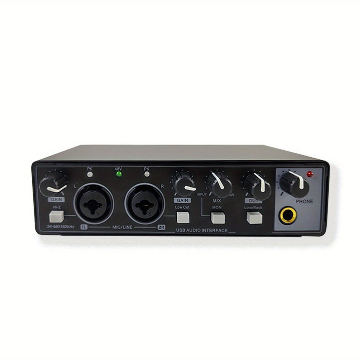 2-Channel USB Audio Interface shown in the Black option