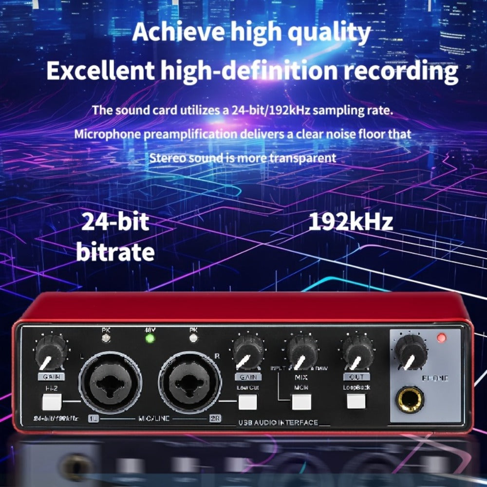 2-Channel USB Audio Interface, 24-Bit/192kHz with 48V Phantom Power detail image - detail view 16