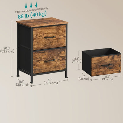 2-Drawer Metal Dresser, Clothing Storage Organizer for Organized Everyday Storage detail image - detail view 4