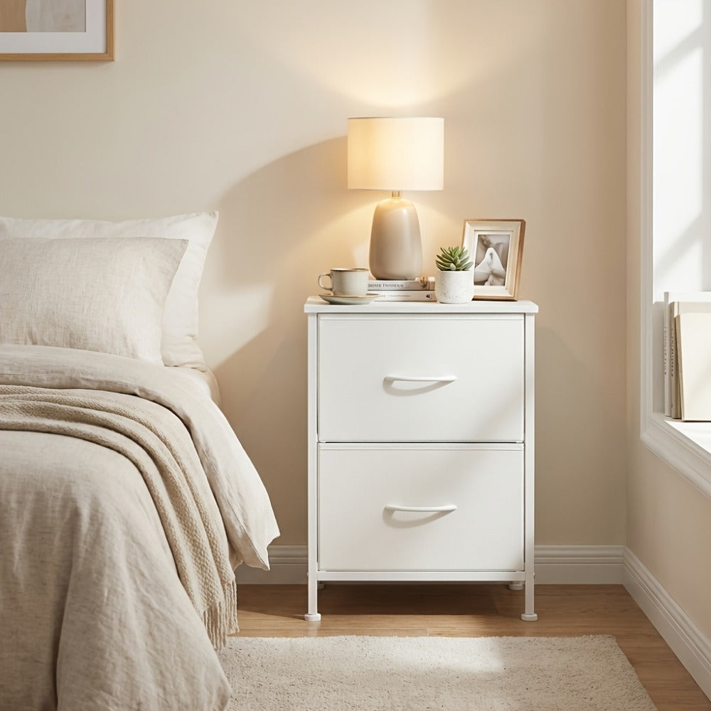 2-Drawer Metal Dresser, Clothing Storage Organizer for Organized Everyday Storage detail image - detail view 6
