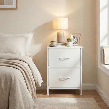 2-Drawer Metal Dresser, Clothing Storage Organizer for Organized Everyday Storage detail image - detail view 6
