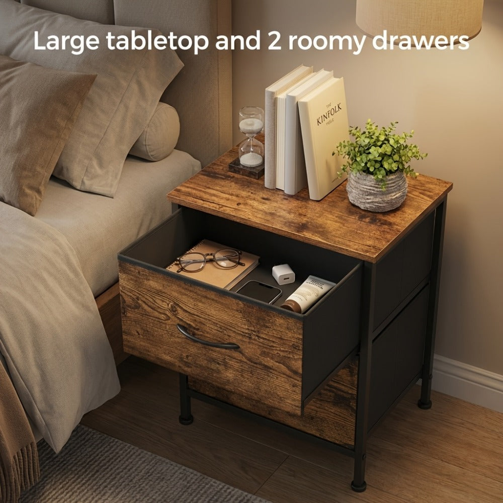 2-Drawer Metal Dresser, Clothing Storage Organizer for Organized Everyday Storage detail image - detail view 8