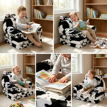 2-in-1 Foldable Kids Convertible Sofa Chair, Fold-Out Toddler Lounger for Kids' Room detail image - detail view 14