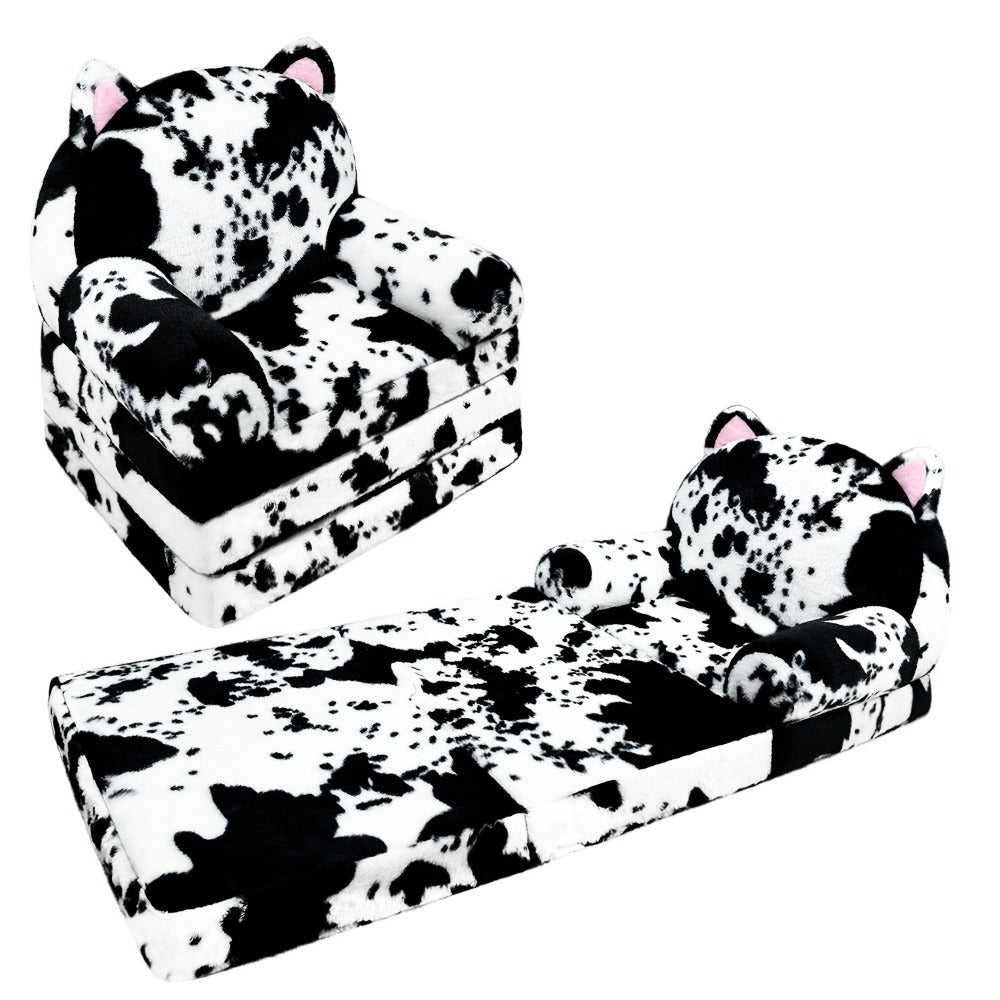 2-in-1 Foldable Kids Convertible Sofa Chair, Fold-Out Toddler Lounger for Kids' Room detail image - detail view 5