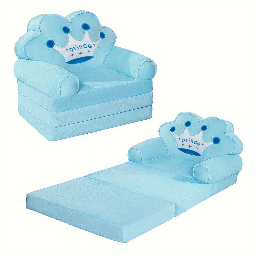 2-in-1 Kids Convertible Sofa Chair, Fold-Out Toddler Lounger for Kids' Room detail image - detail view 9