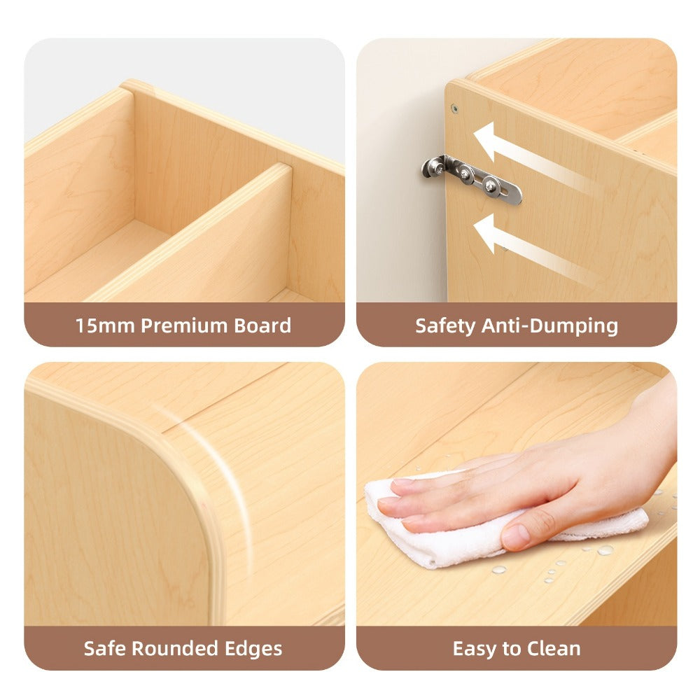 2-in-1 Solid Wood Doll Display Shelf for Kids' Room and Living Room detail image - detail view 5