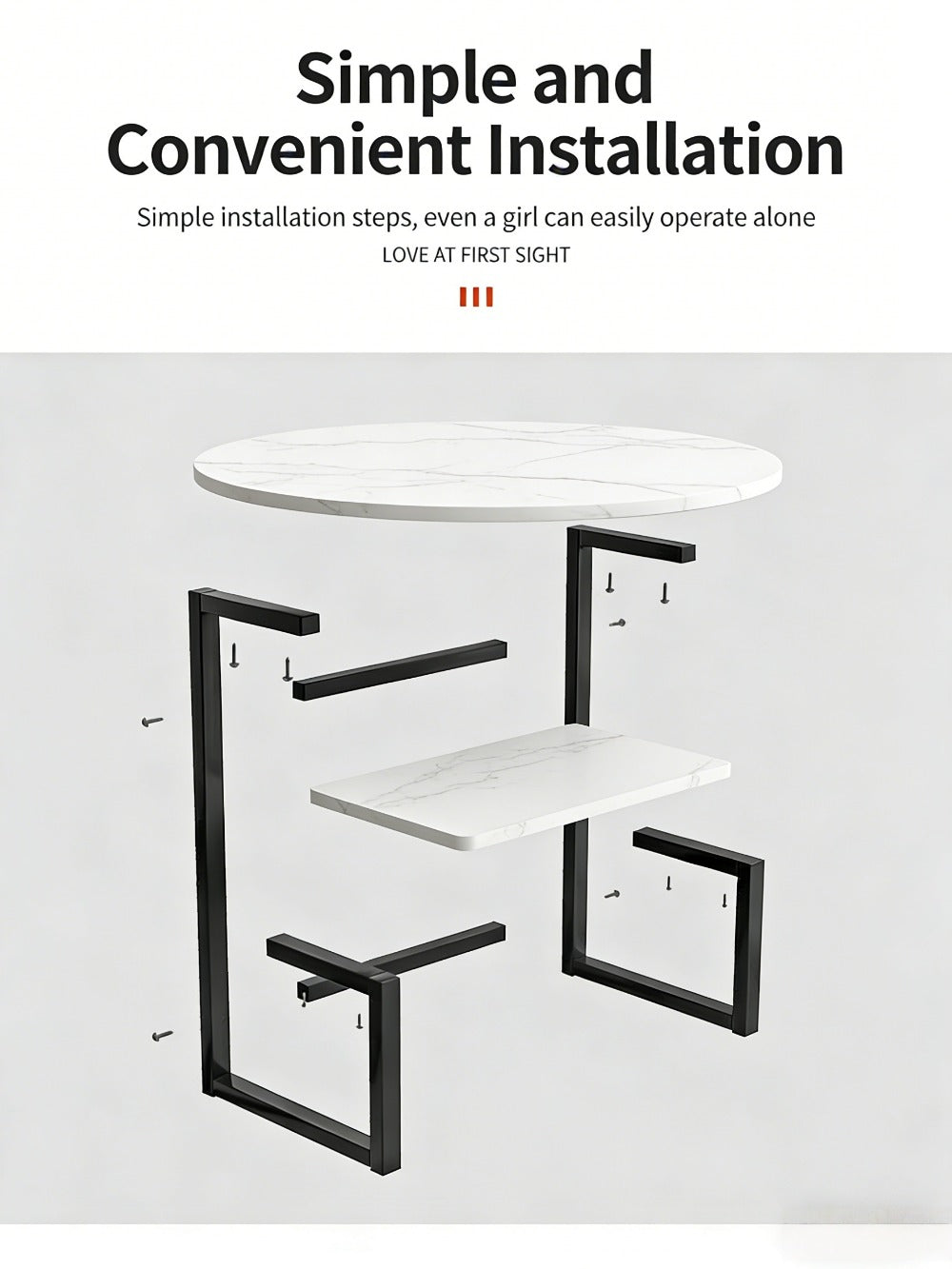 2-Layer Metal Side Table, Bedside End Table for Work, Display, and Everyday Use detail image - detail view 19
