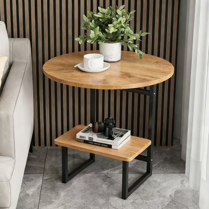 2-Layer Metal Side Table, Bedside End Table for Work, Display, and Everyday Use detail image - detail view 8