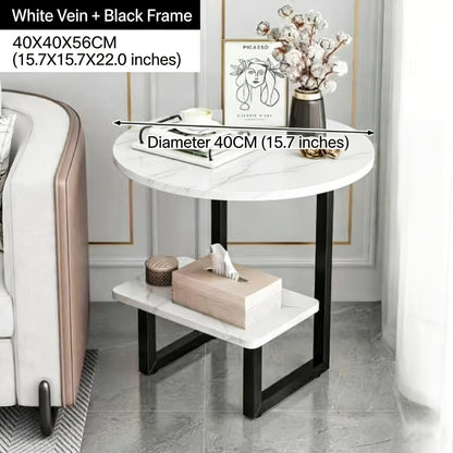 Side Table shown in the White Marble Pattern option