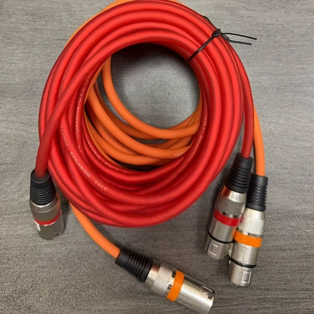2-Pack 5-Meter XLR Microphone Cables, 3-Pin Male to Female Audio Cords detail image - detail view 3