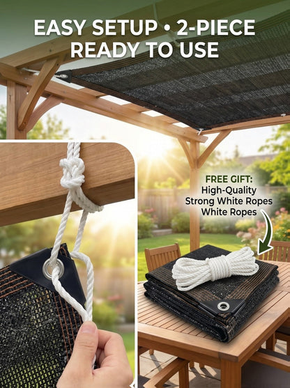 2-Pack Outdoor Sun Shade Sail with UV Protection for Outdoor Shade and Protection in Patio detail image - detail view 21