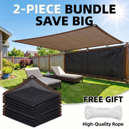 2-Pack Outdoor Sun Shade Sail with UV Protection for Outdoor Shade and Protection in Patio detail image - detail view 23