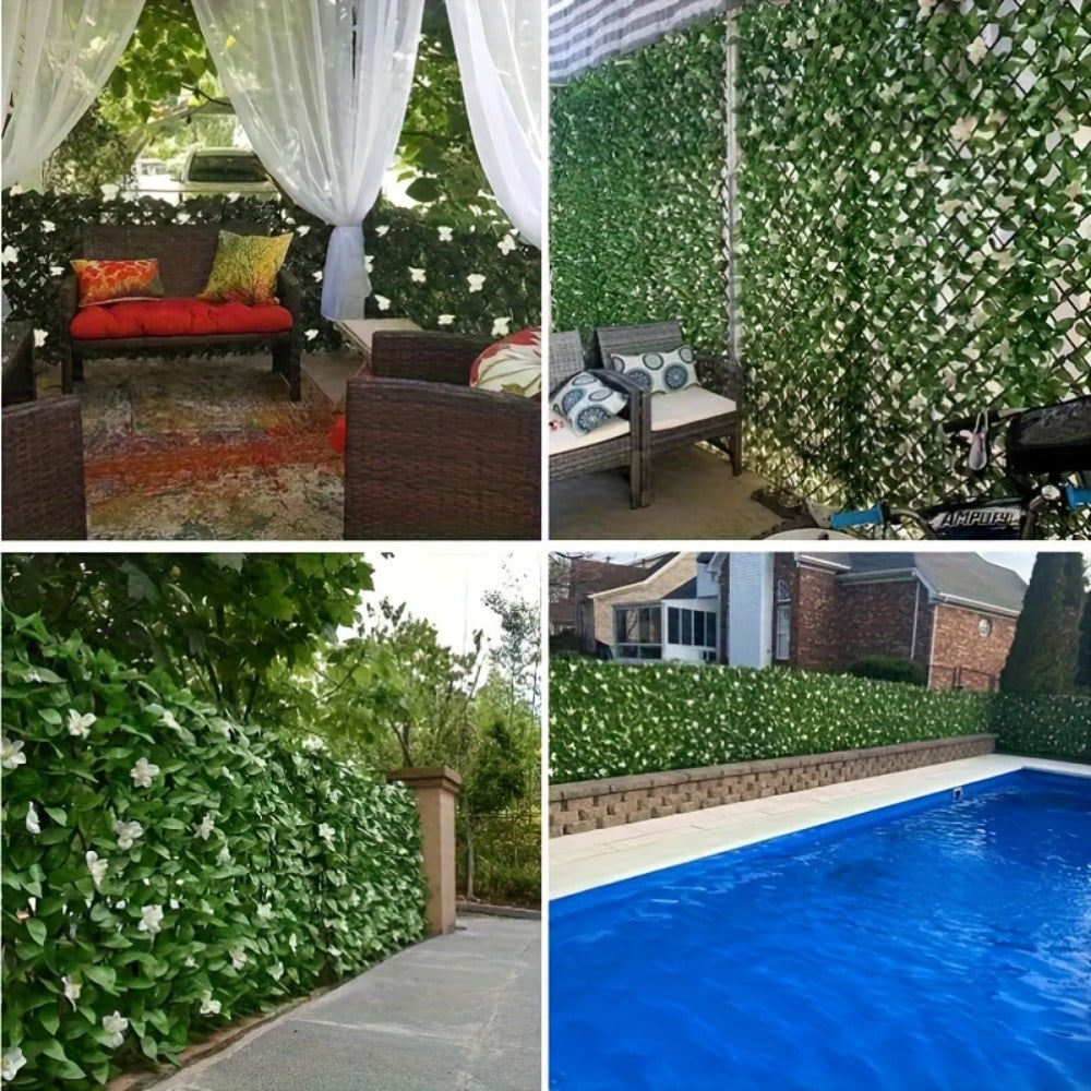 2-Piece Set Artificial Vine Privacy Fence with Added Privacy and Tool-Free Assembly detail image - detail view 11