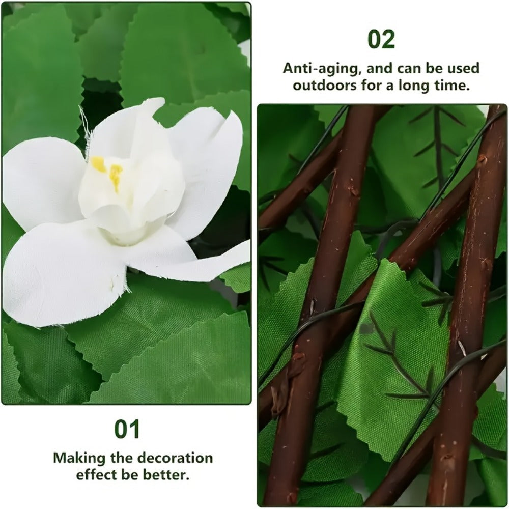 2-Piece Set Artificial Vine Privacy Fence with Added Privacy and Tool-Free Assembly detail image - detail view 12