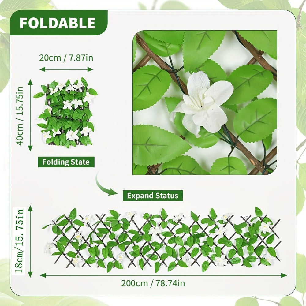 2-Piece Set Artificial Vine Privacy Fence with Added Privacy and Tool-Free Assembly detail image - detail view 13