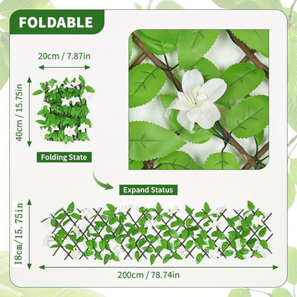 2-Piece Set Artificial Vine Privacy Fence with Added Privacy and Tool-Free Assembly detail image - detail view 13