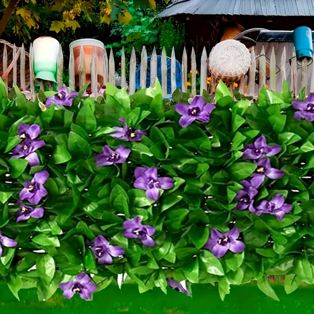 2-Piece Set Artificial Vine Privacy Fence with Added Privacy and Tool-Free Assembly detail image - detail view 7