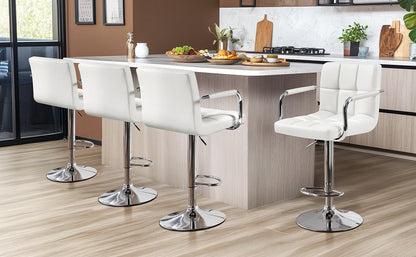2-Piece Set Faux Leather Bar Stool for Kitchen and Dining Room detail image - detail view 21