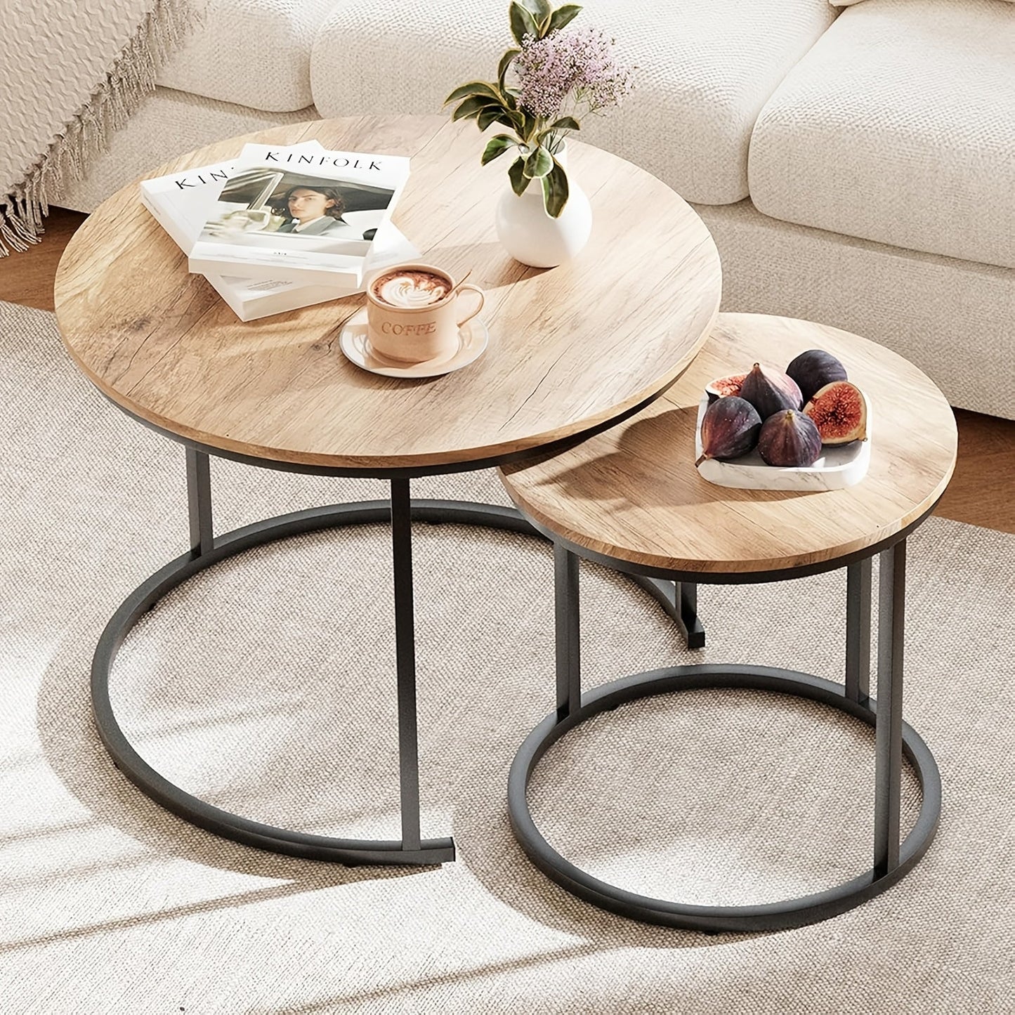 Coffee Table shown in the Light Brown+ black option
