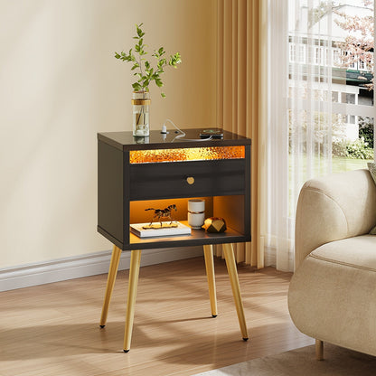Nightstand shown in the Black, 1 PC option