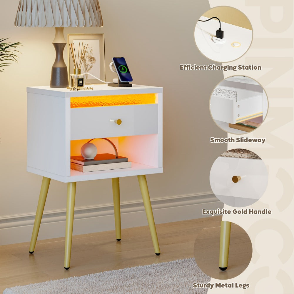 2-Piece Set Nightstand, Bedroom Side Table for Practical Everyday Home Use detail image - detail view 10