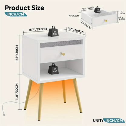 2-Piece Set Nightstand, Bedroom Side Table for Practical Everyday Home Use detail image - detail view 12