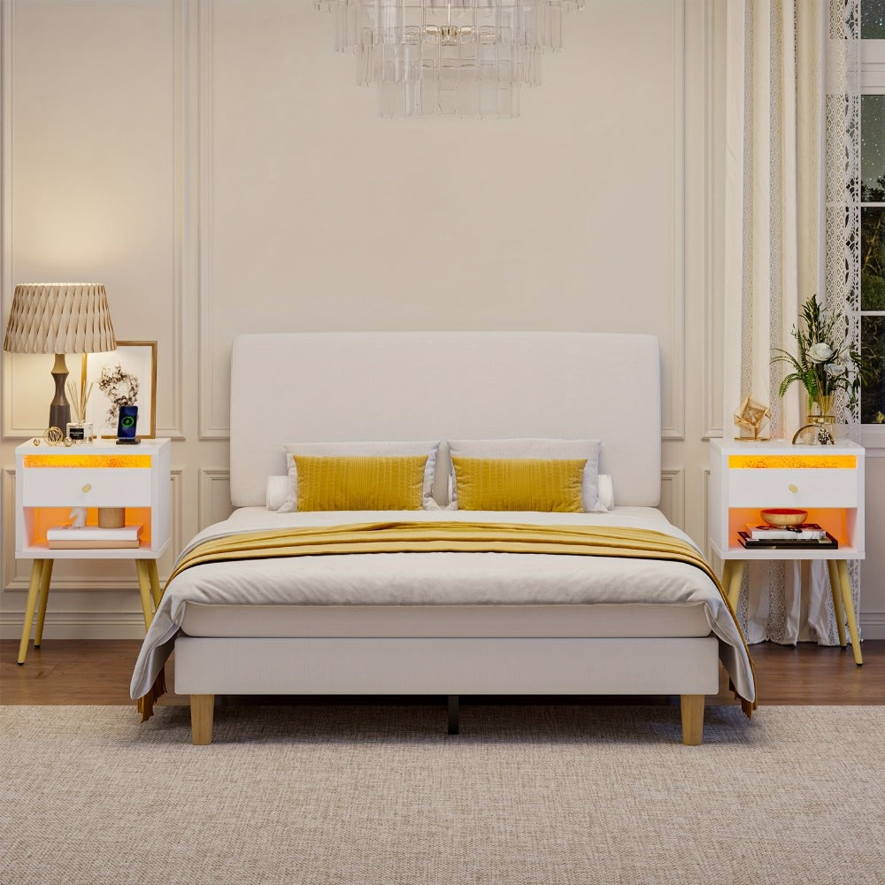 2-Piece Set Nightstand, Bedroom Side Table for Practical Everyday Home Use detail image - detail view 13