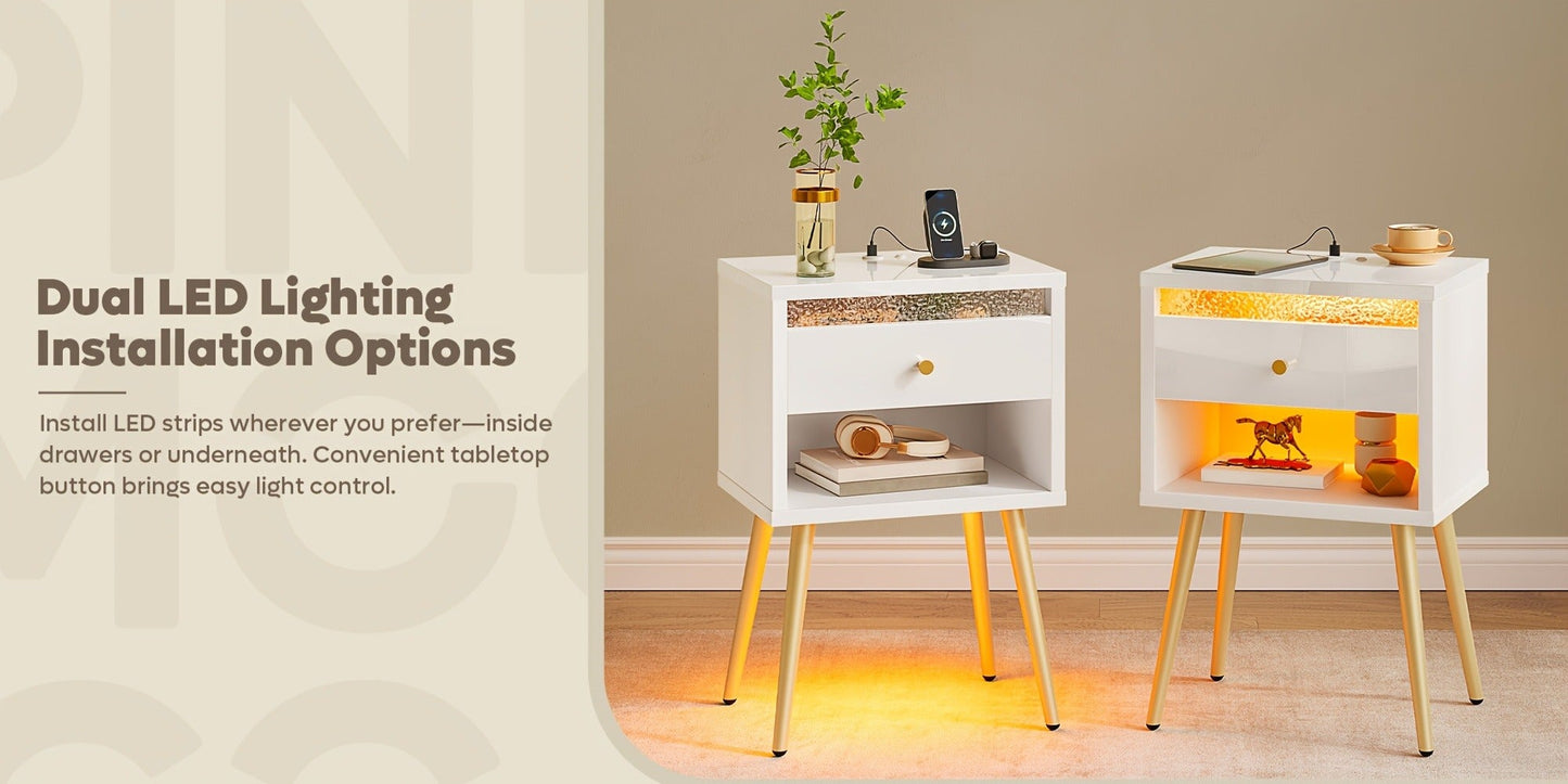 2-Piece Set Nightstand, Bedroom Side Table for Practical Everyday Home Use detail image - detail view 17