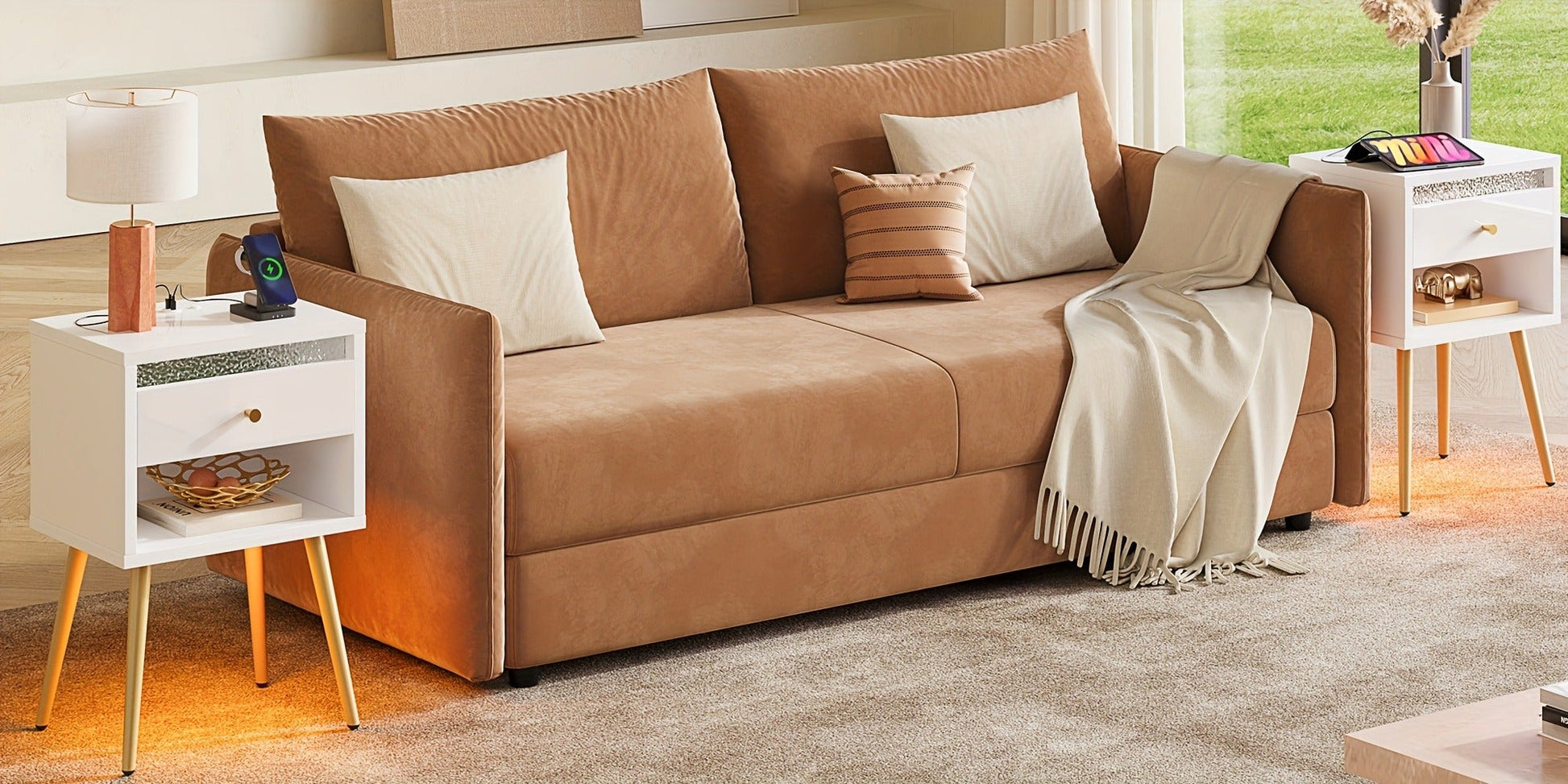 2-Piece Set Nightstand, Bedroom Side Table for Practical Everyday Home Use detail image - detail view 20