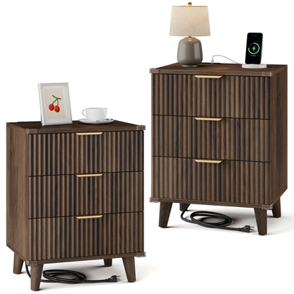 2-Piece Set Nightstand, Bedside Storage Table for Practical Everyday Home Use in Bedroom detail image - detail view 17