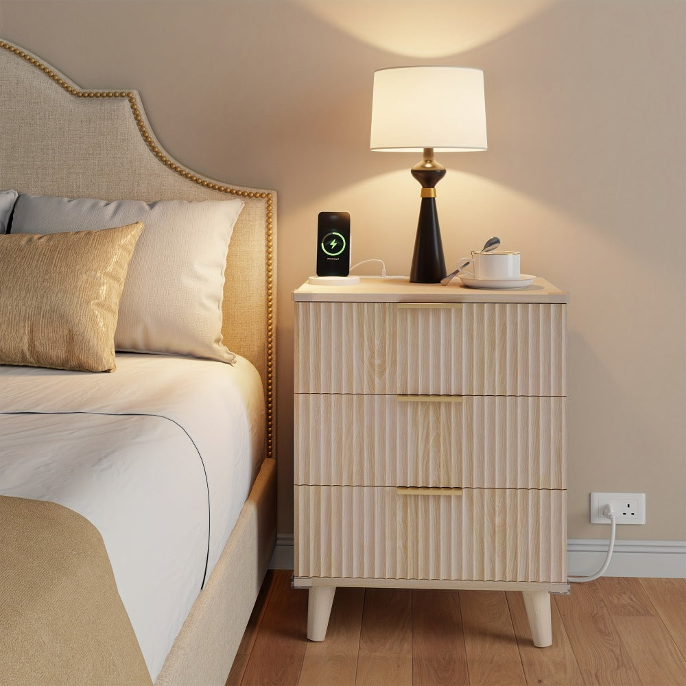 2-Piece Set Nightstand, Bedside Storage Table for Practical Everyday Home Use in Bedroom detail image