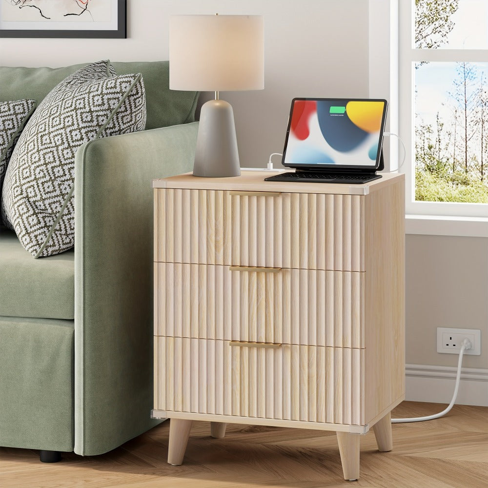 2-Piece Set Nightstand, Bedside Storage Table for Practical Everyday Home Use in Bedroom detail image - detail view 9