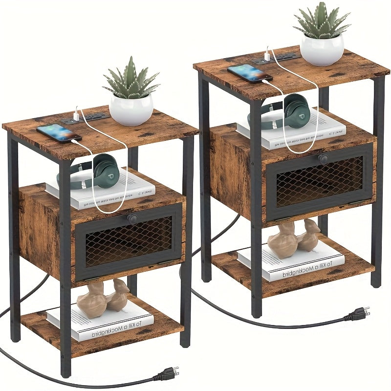 Nightstand shown in the Brown-2pcs option