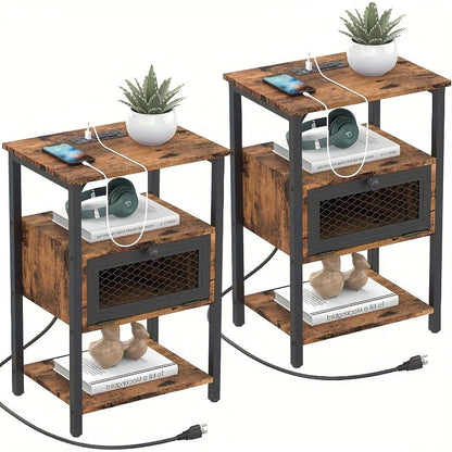 Nightstand shown in the Brown-2pcs option
