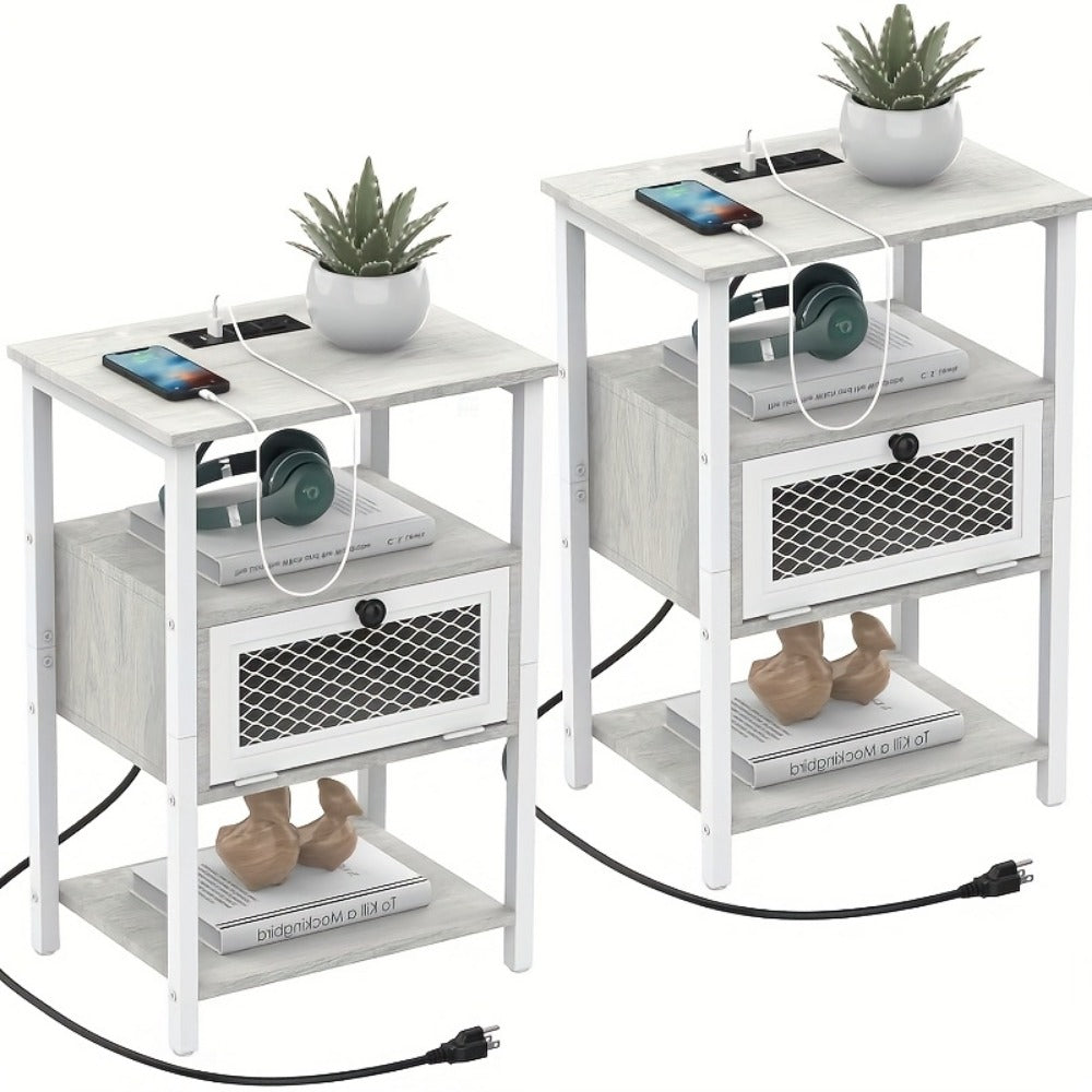 2-Piece Set Nightstand, Bedside Table for Practical Everyday Home Use detail image - detail view 7