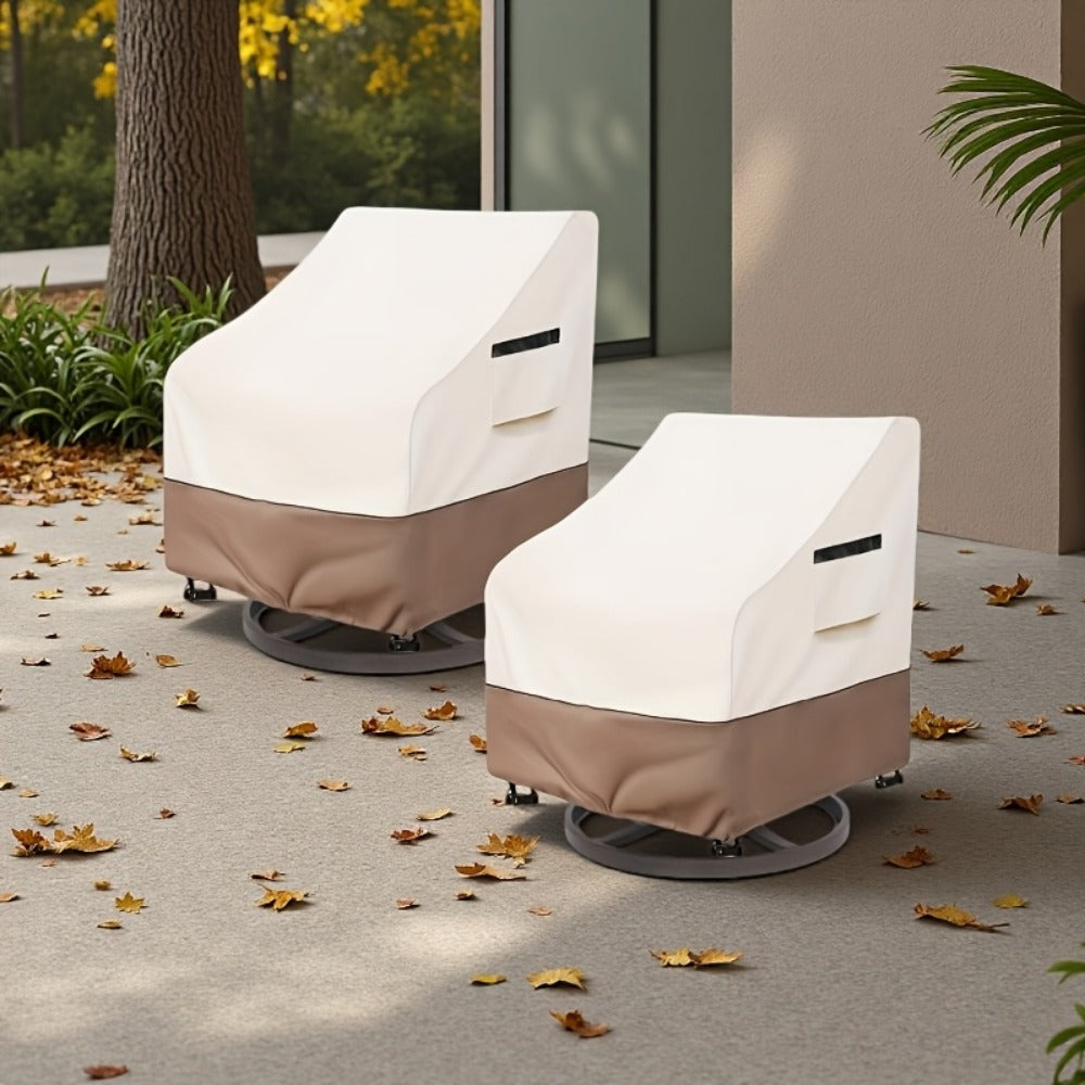 2-Piece Set Patio Furniture Cover with Waterproof Protection and Two Chairs Included detail image