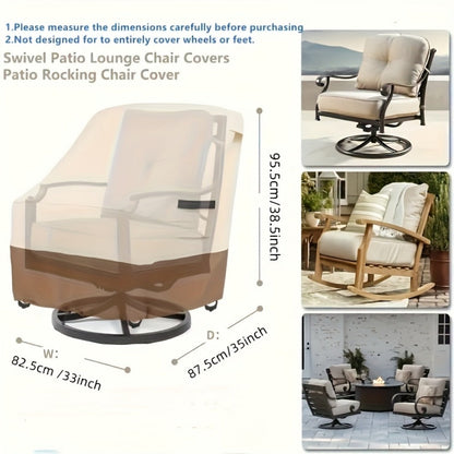 2-Piece Set Patio Furniture Cover with Waterproof Protection and Two Chairs Included detail image - detail view 3