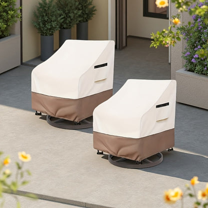 2-Piece Set Patio Furniture Cover with Waterproof Protection and Two Chairs Included detail image - detail view 4